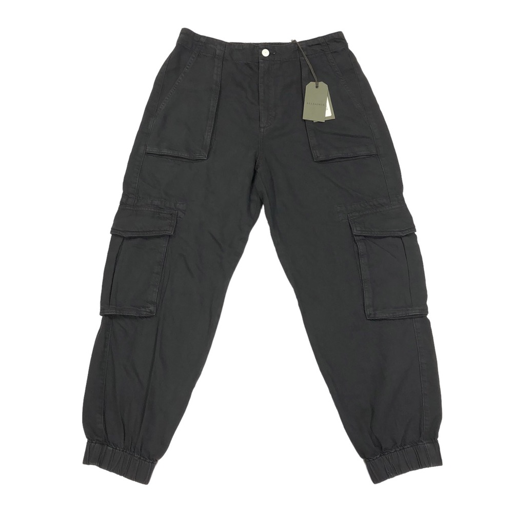 Allsaints Women's Frieda Denim Trouser Size US 8 Washed Black 26" Inseam $199